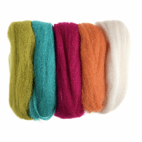 Natural Wool Roving - 50g Pack - Brights