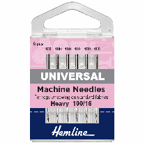 Hemline Sewing Machine Needles - Universal Heavy 100/16