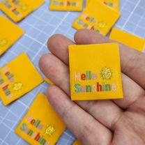 Woven Sew In Labels - Hello Sunshine - 8 Pack