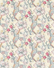 Home Furnishing Fabric - Golden Lily - Dove/Plum