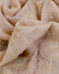 Floral Lace Jersey Fabric - Shell
