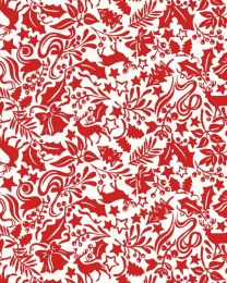 Liberty Lasenby Cotton Fabric - Woodland Christmas - Enchanted Forest Red