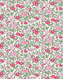 Liberty Patchwork Cotton Fabric - Flower Show Midsummer - Forget-me-not Blossom Pink