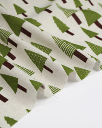 Cotton Blend Fabric - Christmas Trees