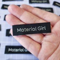 Woven Sew In Labels - Material Girl - 8 Pack