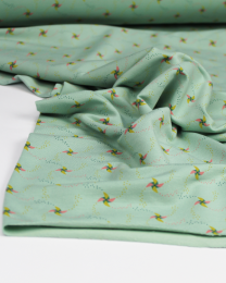 Modal French Terry Fabric - Penny Pinwheel Mint