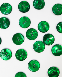 Mother of Pearl Button - Emerald - 18mm