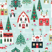 Christmas Patchwork Fabric - Nordic Noel - Christmas Town