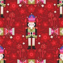 Christmas Patchwork Fabric - Nordic Noel - Nutcracker