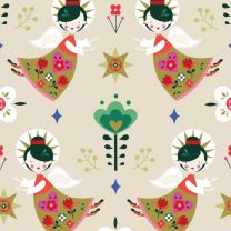Christmas Patchwork Fabric - Nordic Noel - Christmas Angels