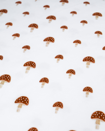 REMNANT Organic Cotton Jersey Toadstools - 100cm x 150cm