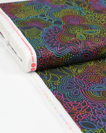 Patchwork Cotton Fabric - Alison Glass - Rainbow Stitched Night