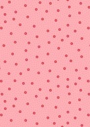 Patchwork Cotton Fabric - Little Matroyshka - Daisy Dot Pink