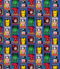 Patchwork Cotton Fabric - Marvel™ - Comic Icons