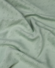 Pointelle Cotton Jersey Fabric - Elderflower