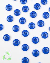 Recycled Button - 11mm - Cobalt
