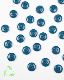 Recycled Button - 11mm - Petrol