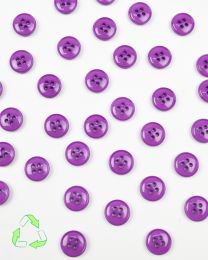 Recycled Button - 11mm - Purple