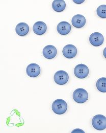 Recycled Plastic Button - Blue