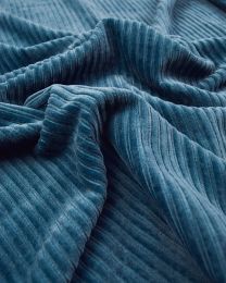 Stretch Cord Knit Fabric - Pacific