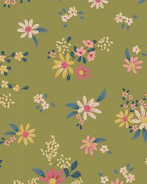 Tilda Patchwork Cotton Fabric - Chic Escape - Daisyfield Green