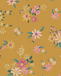 Tilda Patchwork Cotton Fabric - Chic Escape - Daisyfield Mustard