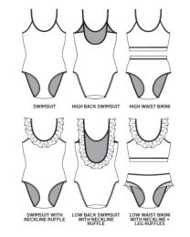 Tilly and the Buttons Sewing Pattern - Coralie Swimsuit & Bikini