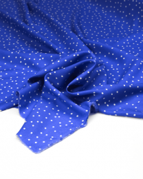 Viscose Challis Lawn Fabric - Sprinkle Spot Blue