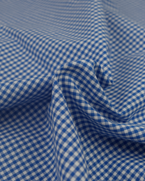 Yarn Dyed Cotton Fabric - 3mm Gingham Royal Blue