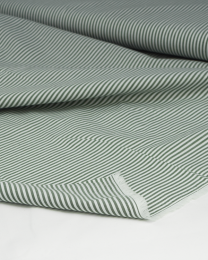 Yarn Dyed Cotton Fabric - 3mm Stripe Evergreen