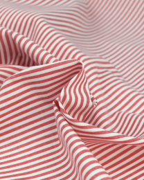 Yarn Dyed Cotton Fabric - 3mm Stripe Red
