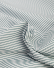 Yarn Dyed Cotton Fabric - 3mm Stripe Rockpool