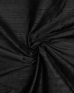REMNANT Black Silk Dupion - 50 x 130cm