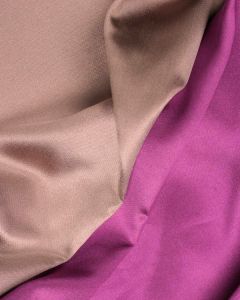 Double Faced Silk Mikado Fabric - Lilac & Purple