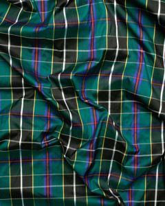 Silk Dupion Fabric - Cornish Hunting Tartan
