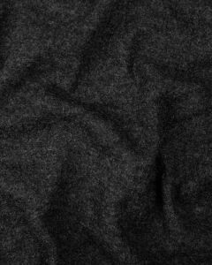 Boiled Pure Wool Jersey Fabric - Charcoal Grey