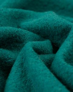 Boiled Pure Wool Jersey Fabric - Turquoise