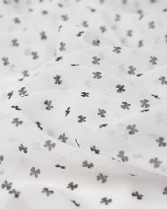 Bows Print Georgette Fabric - Black on White