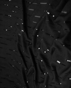 Viscose Fabric - Black Sequins