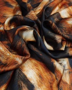 SALE Polyester Satin Fabric - Fur Effect Print