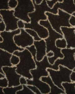 Wool Blend Jersey Fabric - Brown & Cream Squiggles