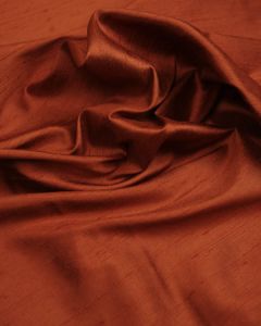 Silk Dupion Fabric - Rust