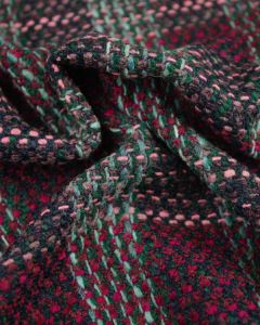 Wool Blend Tweed Fabric - Winterberry Check
