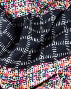 Mouflon Coating Fabric - Tweed Panel Print