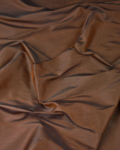 Shot Silk Dupion Fabric - Copper & Grey