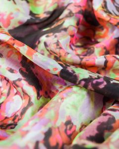Cotton & Silk Blend Lawn Fabric - Blur Floral