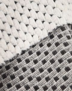 Crochet Topped Jersey Fabric - Ivory