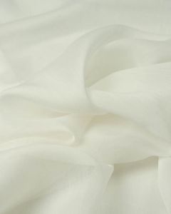 Luxury Polyester Chiffon Fabric - White