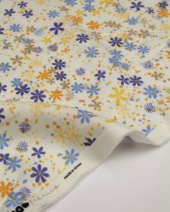 Viscose Twill Fabric - Lennon Floral Ivory