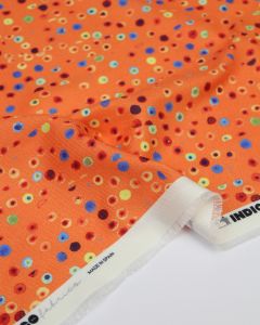 Viscose Twill Fabric - Lava Bubble Orange